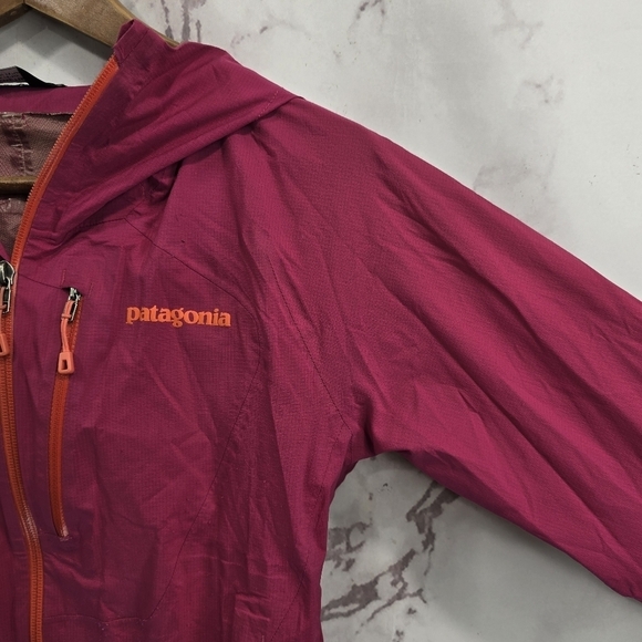 Patagonia Rain Jacket Womens XS Pink Shell Waterproof H2NO Pit Zips Rainshadow - Picture 15 of 16